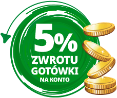 5% zwrotu gotówki na konto